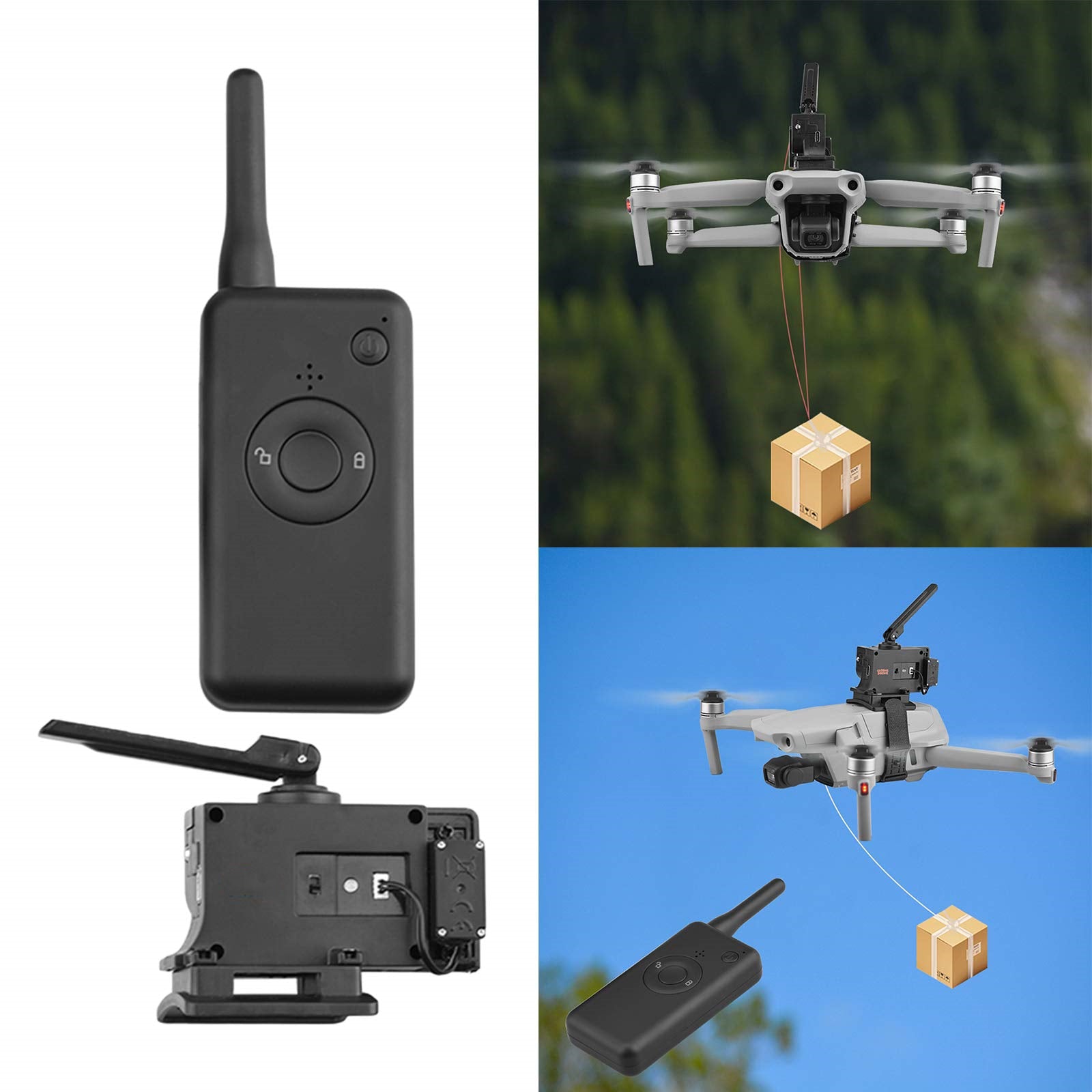 Flightelf Airdrop System for Drone Payload Delivery Transport Device Wedding Drone Fishing Bait Search