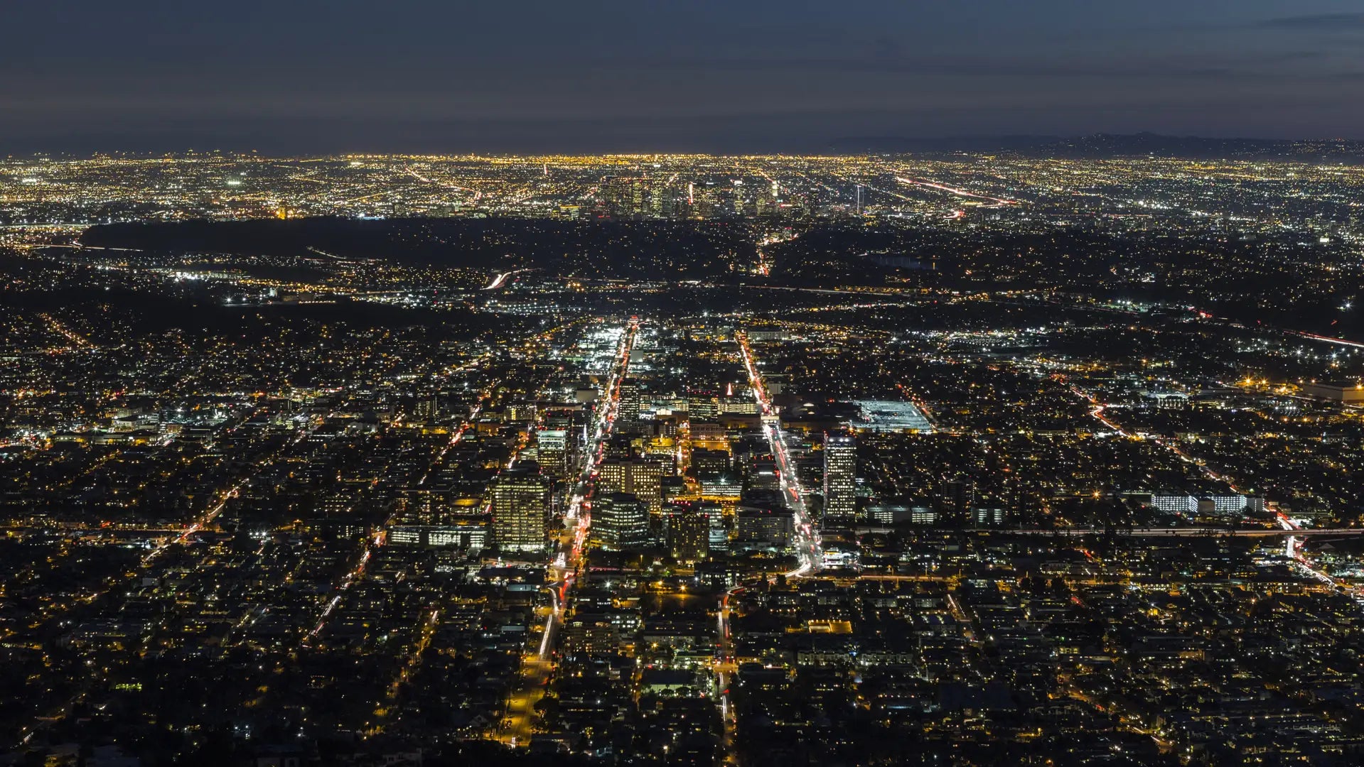 City lights at night