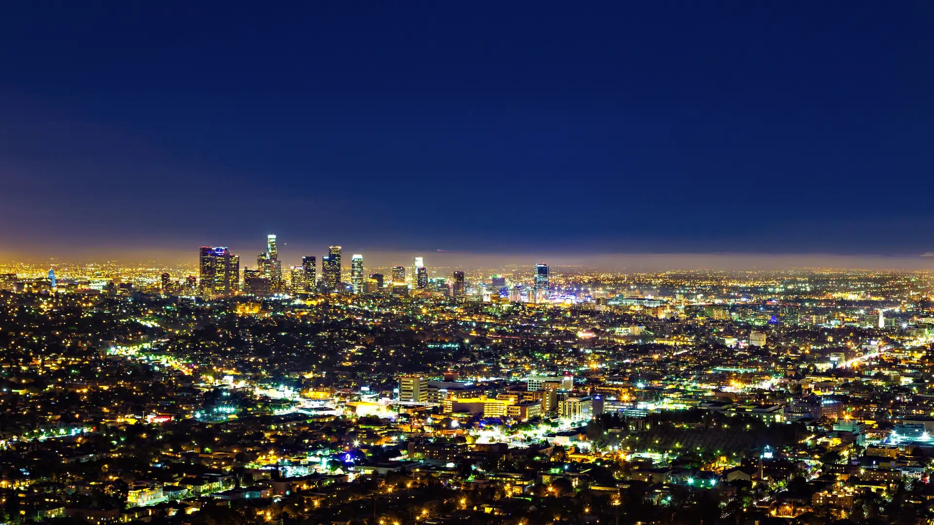 Los Angeles city lights at night